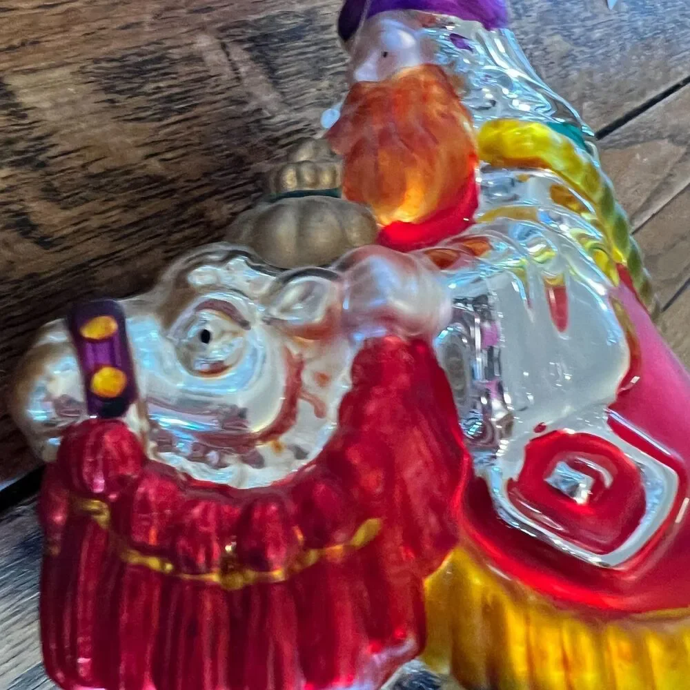 Vintage Dept 56 Large Mercury Glass 8 Inch christmas Ornament camel department
